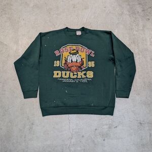 VTG Oneita Oregon Ducks Rose Bowl 1995 Sweatshirt Donald Duck Disney Mens XL